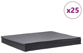 Almofadas absorventes de óleo 25 unid 40x50 cm cinzento