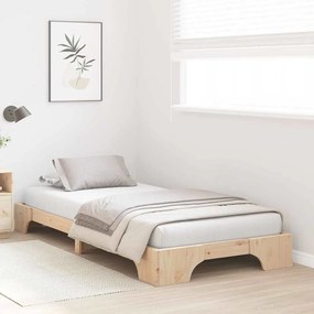 Cama 90x200 cm em Madeira de Pinheiro Maciça