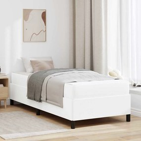 vidaXL Estrutura da Cama com colchão Branco 90 x 200 cm tecido