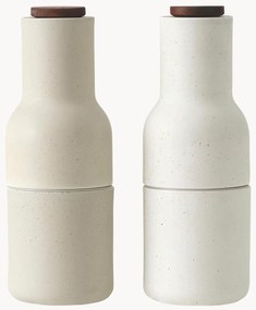 Saleiro e pimenteiro de designer com tampa em madeira de nogueira Bottle Grinder, 2 uni.