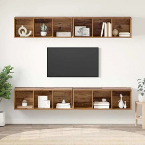 Gabinete de TV de Parede com prateleira com armazenamento 4 pcs Madeir