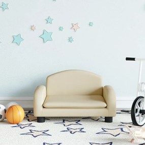 Sofá infantil 50x40x30 cm tecido cor creme
