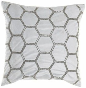 Almofada DKD Home Decor Veludo Geométrico (45 x 45 cm)