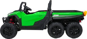 Carro elétrico para Crianças Farmer 2 lugares 24V 4x4 Truck X-POWER, Rodas de espuma EVA, Assento Couro ecológico Verde