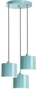 Chandelier Duz – Turquesa – Diâmetro 45 cm, Altura Total 75 - 110 cm