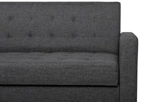Sofá-cama de tecido cinzento escuro VEHKOO Beliani