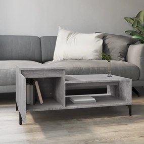 Mesa de centro 100x50x45 cm derivados madeira cinzento sonoma