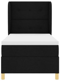 Cama Box Spring com Colchão vidaXL Preto 100x200 cm Tecido