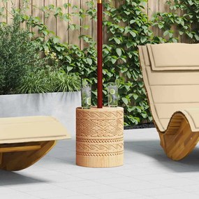 vidaXL Base para chapéu de sol Castanho Ø34 x 40 cm Madeira maciça