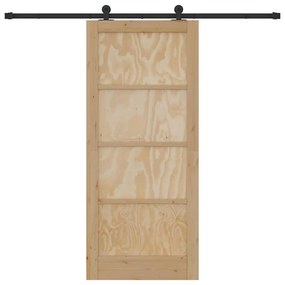 Porta Deslizante vidaXL com Conjunto de Hardware "ORKDAL" de Madeira M