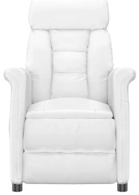vidaXL Cadeira Recliner Creme 71 x 96 x 96 cm Couro sintético e Metal