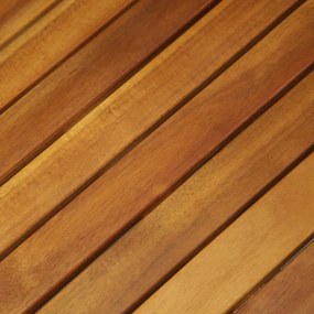 3 pcs conjunto bistrô dobrável c/ almofadões em acácia maciça