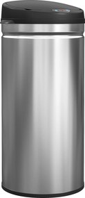 HOMCOM Lixeira cozinha automática 42L aço inoxidável, lixeira com tampa de fechamento suave, 30,5x30,5x68cm, prateado | Aosom Portugal