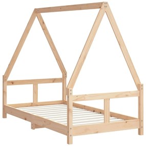 Estrutura de cama infantil 80x160 cm pinho maciço