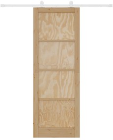 Porta de Correr vidaXL com Conjunto de Hardware "ORKDAL" Madeira Sólid