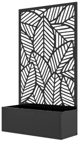 Treliça Exterior com Floreira de Metal Floreira de Parede ou Independente para Cultivos 61x23x113 cm Preto