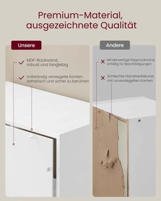Estante com 6 compartimentos abertos 24 x 80 x 160,7 cm em branco