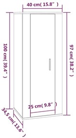 4 pcs conjunto móveis de TV madeira processada branco brilhante
