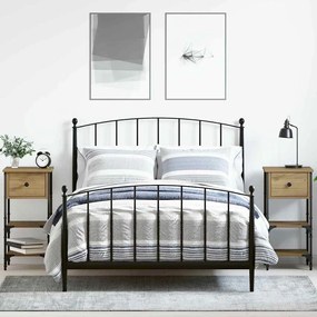 vidaXL Armário de Cabeceira 2 pcs Castanho 33,5 x 36 x 70 cm