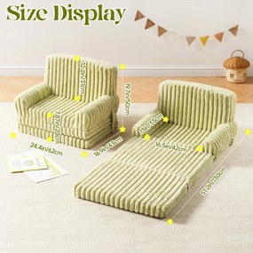 Sofá infantil para crianças Verde