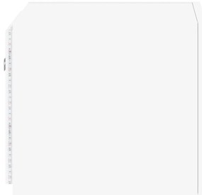 Móveis de parede p/ TV com luzes LED 2 pcs 30,5x35x30 cm branco