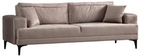Sofá de 3 Lugares Astana – Bege – 234x78x100 cm