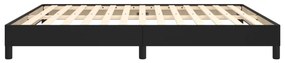 Estrutura de cama 180x200 cm couro artificial preto