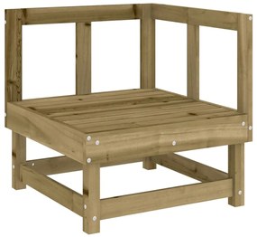 6 pcs conjunto lounge de jardim madeira de pinho impregnada