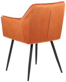 Conjunto de 2 cadeiras de veludo laranja JASMIN Beliani