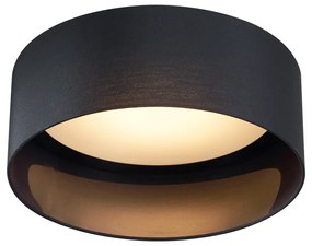 Plafon moderno preto transparente 40cm incl. LED regulável em 3 níveis - Sue