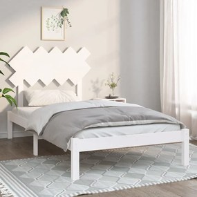 Estrutura de cama 100x200 cm madeira maciça branco