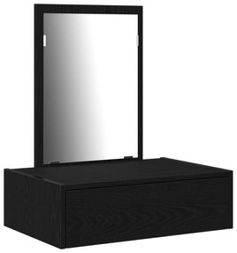 Mesa de maquilhagem suspensa  Carvalho Preto 60x40x70 cm