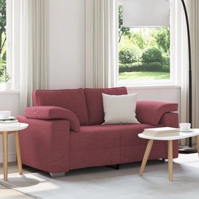 Sofá Loveseat vidaXL Vermelho Vinho 120 cm em Tecido