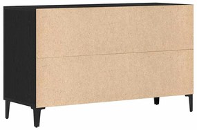 Aparador de Carvalho Preto - 100 x 36 x 60 cm - Feito de Madeira de En