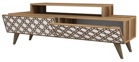 Suporte para TV City – Nogueira e Branco – 140 cm x 48,8 cm x 41,8 cm