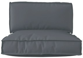 Conjunto de 2 Almofadas de Palete Tecido Oxford Antracite