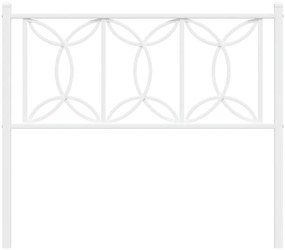 Cabeceira de cama 107 cm metal branco