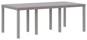 Conjunto de Jantar de Jardim 7 pcs Cinzento-claro