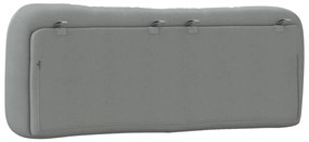 Almofadão de cabeceira 120 cm tecido cinzento-claro