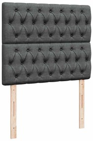 Estrutura cama otomana colchão 120x200cm tecido cinzento escuro