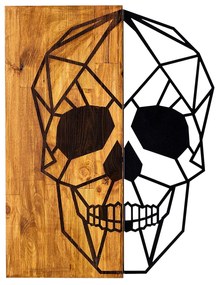 Acessório Decorativo de Parede Skull – Nogueira/Preto – 44 x 58 cm