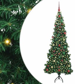 vidaXL Árvore de Natal artificial de canto Verde 180 cm PVC e Metal
