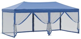 Tenda 3x6m Profissional Dobrável com Estrutura em Aço - Azul