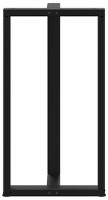 Pés de mesa de bar em forma de T, 2 peças, preto, 60x35x(110-111) cm,
