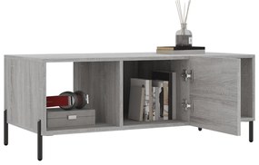 Mesa de centro 102x50x40cm derivados de madeira cinzento sonoma
