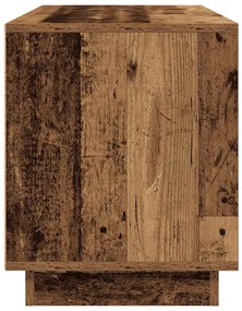 Móvel de TV com luzes LED 100x41x50 cm madeira velha