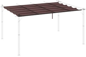 Cobertura para Pérgola 3,5x2,5 m Teto de Substituição Retrátil para Pé