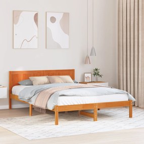 Estrutura de Cama Castanha Encerada Castanha Encerada