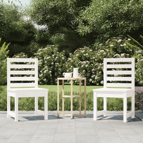 Cadeiras de jardim 2 pcs 40,5x48x91,5 cm pinho maciço branco
