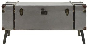 Mesa de centro em MDF e alumínio 102x51x47,5 cm